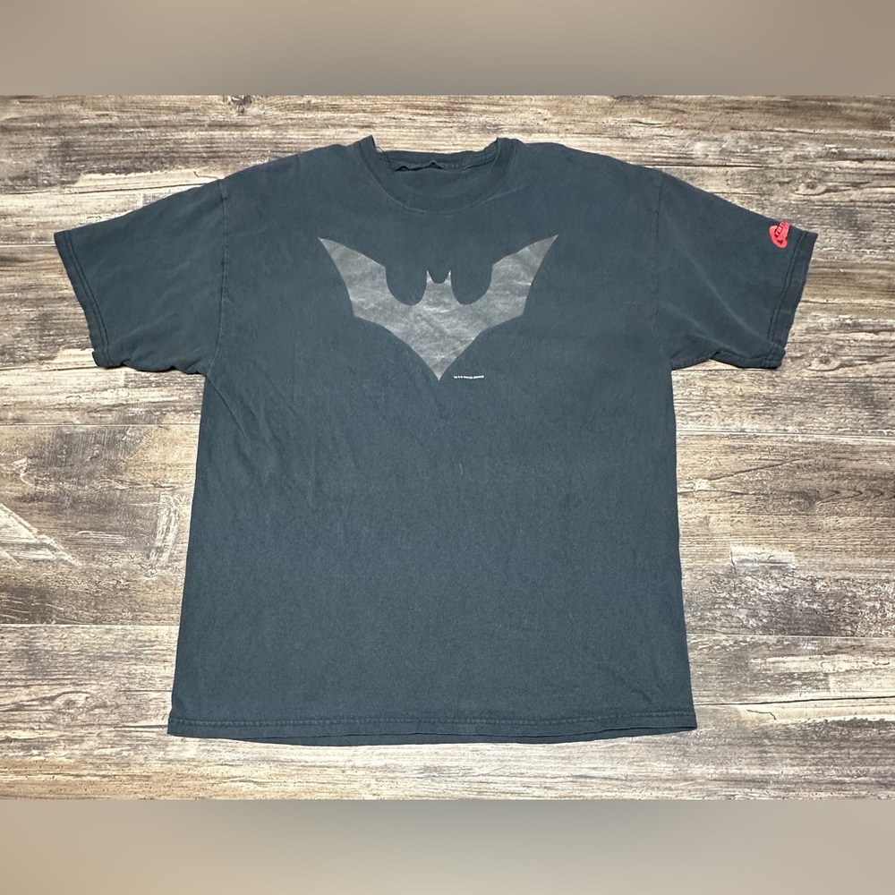 Vintage 1998 Batman DC Comics Logo Tee Graphitti Black Fade Medium